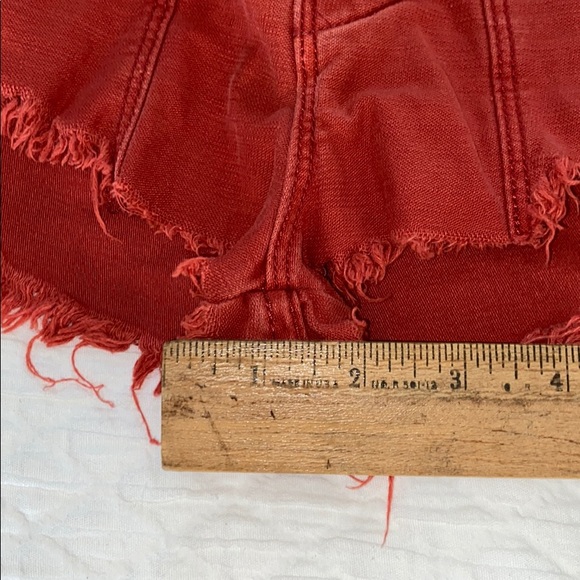Free People denim red shorts - Picture 7 of 7